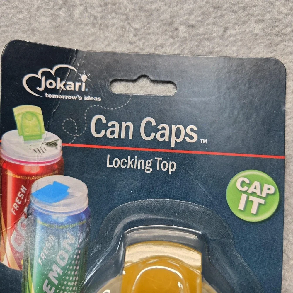 Jokari Can Caps Locking Top 4 Pack‎ Soda Can Covers Spill Proof Keep Bugs Out